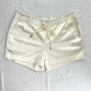 GANT Rugger Women's Lounge Shorts‎ Cream Elastic Waist Drawstring Pockets